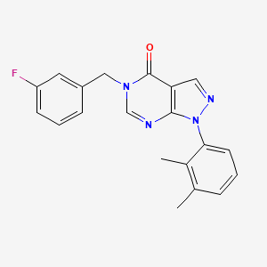 1-(2,3-Dimethylphenyl)-5-[(3-fluorophenyl)methyl]pyrazolo[3,4-d]pyrimidin-4-one