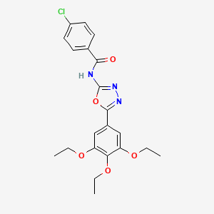 4-chloro-N-[5-(3,4,5-triethoxyphenyl)-1,3,4-oxadiazol-2-yl]benzamide