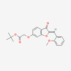 molecular formula C22H22O6 B2810654 (Z)-tert-butyl 2-((2-(2-methoxybenzylidene)-3-oxo-2,3-dihydrobenzofuran-6-yl)oxy)acetate CAS No. 623117-70-4
