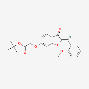 B2810654 (Z)-tert-butyl 2-((2-(2-methoxybenzylidene)-3-oxo-2,3-dihydrobenzofuran-6-yl)oxy)acetate CAS No. 623117-70-4