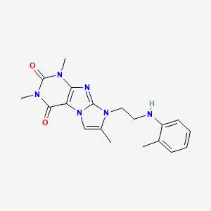 2,4,7-Trimethyl-6-[2-(2-methylanilino)ethyl]purino[7,8-a]imidazole-1,3-dione