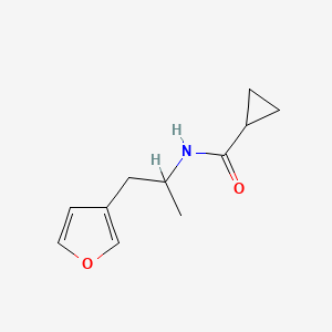 molecular formula C11H15NO2 B2810659 N-[1-(furan-3-yl)propan-2-yl]cyclopropanecarboxamide CAS No. 1788830-97-6