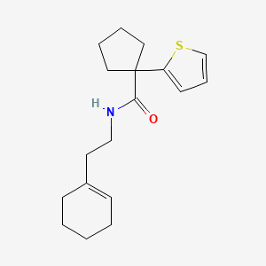 N-(2-(cyclohex-1-en-1-yl)ethyl)-1-(thiophen-2-yl)cyclopentanecarboxamide