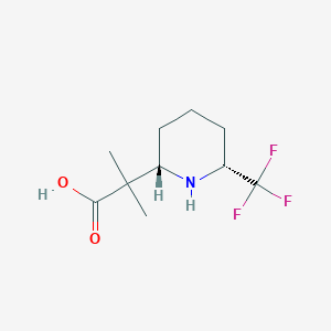 2-Methyl-2-[(2S,6R)-6-(trifluoromethyl)piperidin-2-yl]propanoic acid