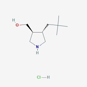 [(3S,4S)-4-(2,2-Dimethylpropyl)pyrrolidin-3-yl]methanol;hydrochloride
