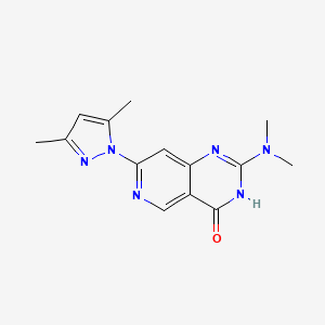 2-(Dimethylamino)-7-(3,5-dimethylpyrazol-1-yl)-3H-pyrido[4,3-d]pyrimidin-4-one