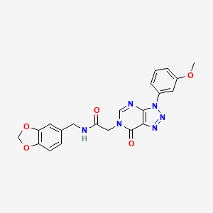 N-(benzo[d][1,3]dioxol-5-ylmethyl)-2-(3-(3-methoxyphenyl)-7-oxo-3H-[1,2,3]triazolo[4,5-d]pyrimidin-6(7H)-yl)acetamide
