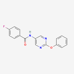 molecular formula C17H12FN3O2 B2810681 4-fluoro-N-(2-phenoxypyrimidin-5-yl)benzamide CAS No. 1421482-62-3