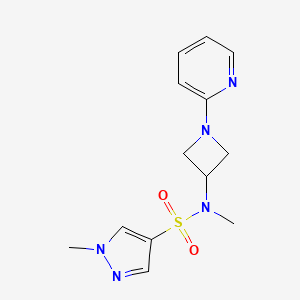 N,1-Dimethyl-N-(1-pyridin-2-ylazetidin-3-yl)pyrazole-4-sulfonamide
