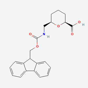 (2S,6R)-6-[(9H-Fluoren-9-ylmethoxycarbonylamino)methyl]oxane-2-carboxylic acid