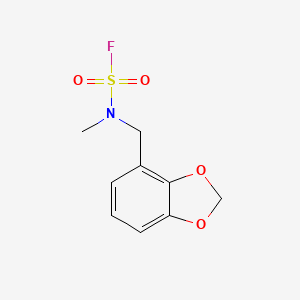 molecular formula C9H10FNO4S B2810719 N-(1,3-Benzodioxol-4-ylmethyl)-N-methylsulfamoyl fluoride CAS No. 2411254-01-6
