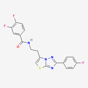 3,4-difluoro-N-(2-(2-(4-fluorophenyl)thiazolo[3,2-b][1,2,4]triazol-6-yl)ethyl)benzamide