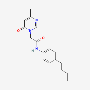 molecular formula C17H21N3O2 B2810725 N-(4-butylphenyl)-2-(4-methyl-6-oxopyrimidin-1(6H)-yl)acetamide CAS No. 1203315-18-7