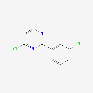 molecular formula C10H6Cl2N2 B2810727 Pyrimidine, 4-chloro-2-(3-chlorophenyl)- CAS No. 125904-02-1