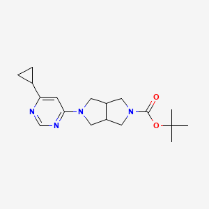 Tert-butyl 2-(6-cyclopropylpyrimidin-4-yl)-1,3,3a,4,6,6a-hexahydropyrrolo[3,4-c]pyrrole-5-carboxylate