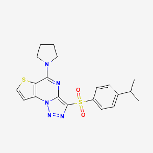 3-[(4-Isopropylphenyl)sulfonyl]-5-pyrrolidin-1-ylthieno[2,3-e][1,2,3]triazolo[1,5-a]pyrimidine