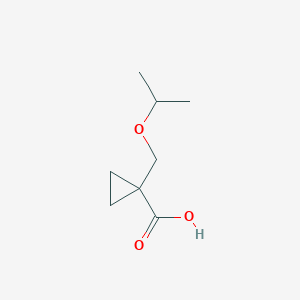 molecular formula C8H14O3 B2810740 1-(Isopropoxymethyl)cyclopropane-1-carboxylic acid CAS No. 1387563-33-8