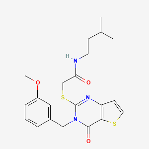 2-{[3-(3-methoxybenzyl)-4-oxo-3,4-dihydrothieno[3,2-d]pyrimidin-2-yl]sulfanyl}-N-(3-methylbutyl)acetamide
