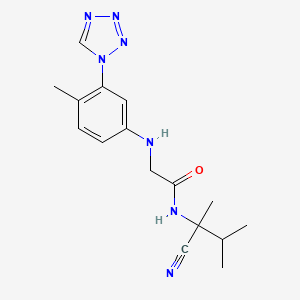 N-(1-cyano-1,2-dimethylpropyl)-2-{[4-methyl-3-(1H-1,2,3,4-tetrazol-1-yl)phenyl]amino}acetamide
