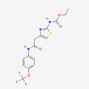 Ethyl (4-(2-oxo-2-((4-(trifluoromethoxy)phenyl)amino)ethyl)thiazol-2-yl)carbamate