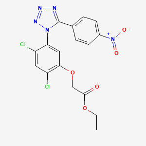 Ethyl 2-(2,4-dichloro-5-(5-(4-nitrophenyl)-1H-1,2,3,4-tetraazol-1-yl)phenoxy)acetate