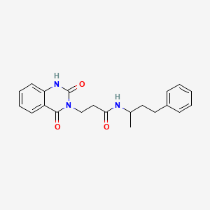 3-(2,4-dioxo-1H-quinazolin-3-yl)-N-(4-phenylbutan-2-yl)propanamide
