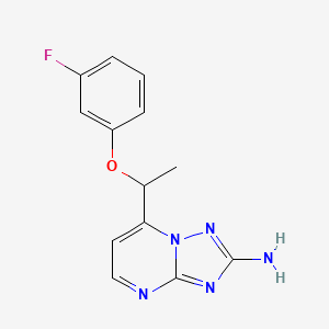 7-[1-(3-Fluorophenoxy)ethyl]-[1,2,4]triazolo[1,5-a]pyrimidin-2-amine