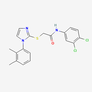 molecular formula C19H17Cl2N3OS B2810788 N-(3,4-dichlorophenyl)-2-((1-(2,3-dimethylphenyl)-1H-imidazol-2-yl)thio)acetamide CAS No. 851131-78-7