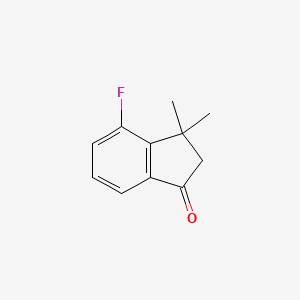 molecular formula C11H11FO B2810798 4-Fluoro-3,3-dimethyl-2,3-dihydro-1H-inden-1-one CAS No. 1501959-50-7