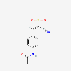 N-[4-[(E)-2-tert-butylsulfonyl-2-cyanoethenyl]phenyl]acetamide