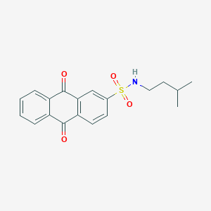 molecular formula C19H19NO4S B2810823 N-isopentyl-9,10-dioxo-9,10-dihydroanthracene-2-sulfonamide CAS No. 900136-80-3