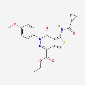 B2810844 Ethyl 5-(cyclopropanecarboxamido)-3-(4-methoxyphenyl)-4-oxo-3,4-dihydrothieno[3,4-d]pyridazine-1-carboxylate CAS No. 851951-59-2