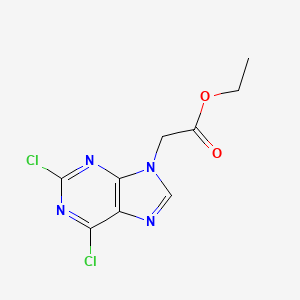 molecular formula C9H8Cl2N4O2 B2810896 Ethyl 2-(2,6-dichloro-9H-purin-9-yl)acetate CAS No. 171827-50-2