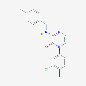 molecular formula C19H18ClN3O B2810914 1-(3-chloro-4-methylphenyl)-3-{[(4-methylphenyl)methyl]amino}-1,2-dihydropyrazin-2-one CAS No. 932488-32-9
