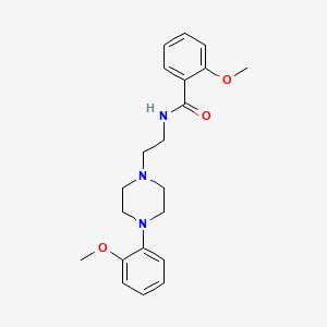 molecular formula C21H27N3O3 B2810936 2-methoxy-N-{2-[4-(2-methoxyphenyl)piperazin-1-yl]ethyl}benzamide CAS No. 219125-67-4