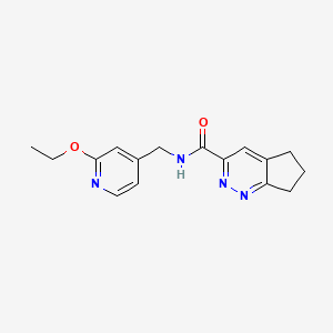 molecular formula C16H18N4O2 B2810951 N-[(2-ethoxypyridin-4-yl)methyl]-5H,6H,7H-cyclopenta[c]pyridazine-3-carboxamide CAS No. 2415490-23-0