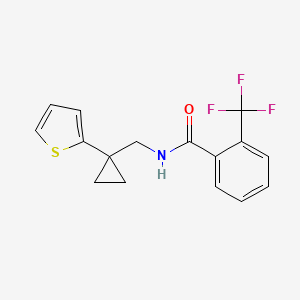 N-((1-(thiophen-2-yl)cyclopropyl)methyl)-2-(trifluoromethyl)benzamide