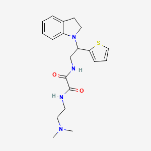 molecular formula C20H26N4O2S B2810964 N1-(2-(dimethylamino)ethyl)-N2-(2-(indolin-1-yl)-2-(thiophen-2-yl)ethyl)oxalamide CAS No. 898424-07-2