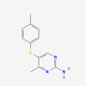 4-Methyl-5-[(4-methylphenyl)sulfanyl]-2-pyrimidinamine