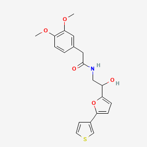 2-(3,4-dimethoxyphenyl)-N-(2-hydroxy-2-(5-(thiophen-3-yl)furan-2-yl)ethyl)acetamide