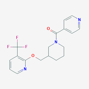 Pyridin-4-yl-[3-[[3-(trifluoromethyl)pyridin-2-yl]oxymethyl]piperidin-1-yl]methanone