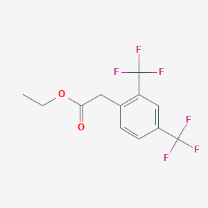 molecular formula C12H10F6O2 B2811031 Ethyl 2-(2,4-bis(trifluoromethyl)phenyl)acetate CAS No. 1260807-93-9