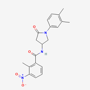 N-[1-(3,4-dimethylphenyl)-5-oxopyrrolidin-3-yl]-2-methyl-3-nitrobenzamide