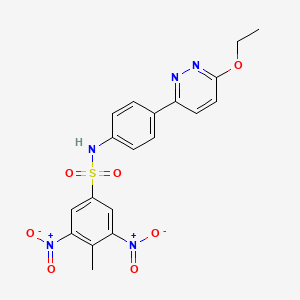 N-(4-(6-ethoxypyridazin-3-yl)phenyl)-4-methyl-3,5-dinitrobenzenesulfonamide