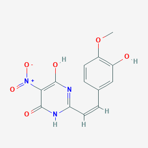 6-hydroxy-2-[(Z)-2-(3-hydroxy-4-methoxyphenyl)ethenyl]-5-nitropyrimidin-4(3H)-one