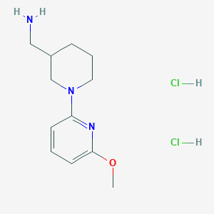 [1-(6-Methoxypyridin-2-yl)piperidin-3-yl]methanamine;dihydrochloride