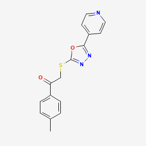 2-((5-(Pyridin-4-yl)-1,3,4-oxadiazol-2-yl)thio)-1-(p-tolyl)ethanone