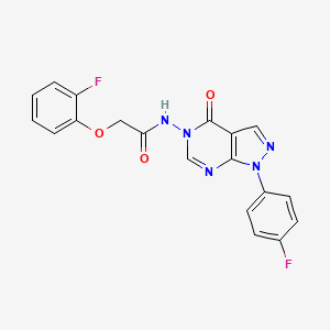 molecular formula C19H13F2N5O3 B2811117 2-(2-fluorophenoxy)-N-(1-(4-fluorophenyl)-4-oxo-1H-pyrazolo[3,4-d]pyrimidin-5(4H)-yl)acetamide CAS No. 900008-43-7