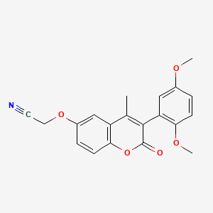 molecular formula C20H17NO5 B2811121 2-[3-(2,5-Dimethoxyphenyl)-4-methyl-2-oxochromen-6-yl]oxyacetonitrile CAS No. 900883-61-6