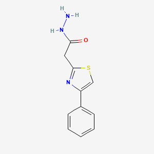 molecular formula C11H11N3OS B2811128 2-(4-Phenyl-1,3-thiazol-2-yl)acetohydrazide CAS No. 871547-65-8